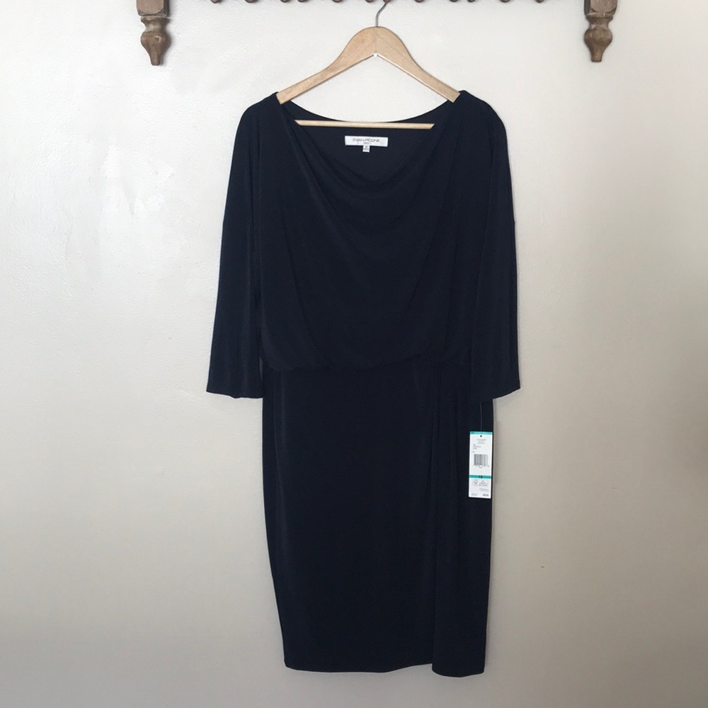 NEW Evan Picone Dark Navy‎ Dress. 16